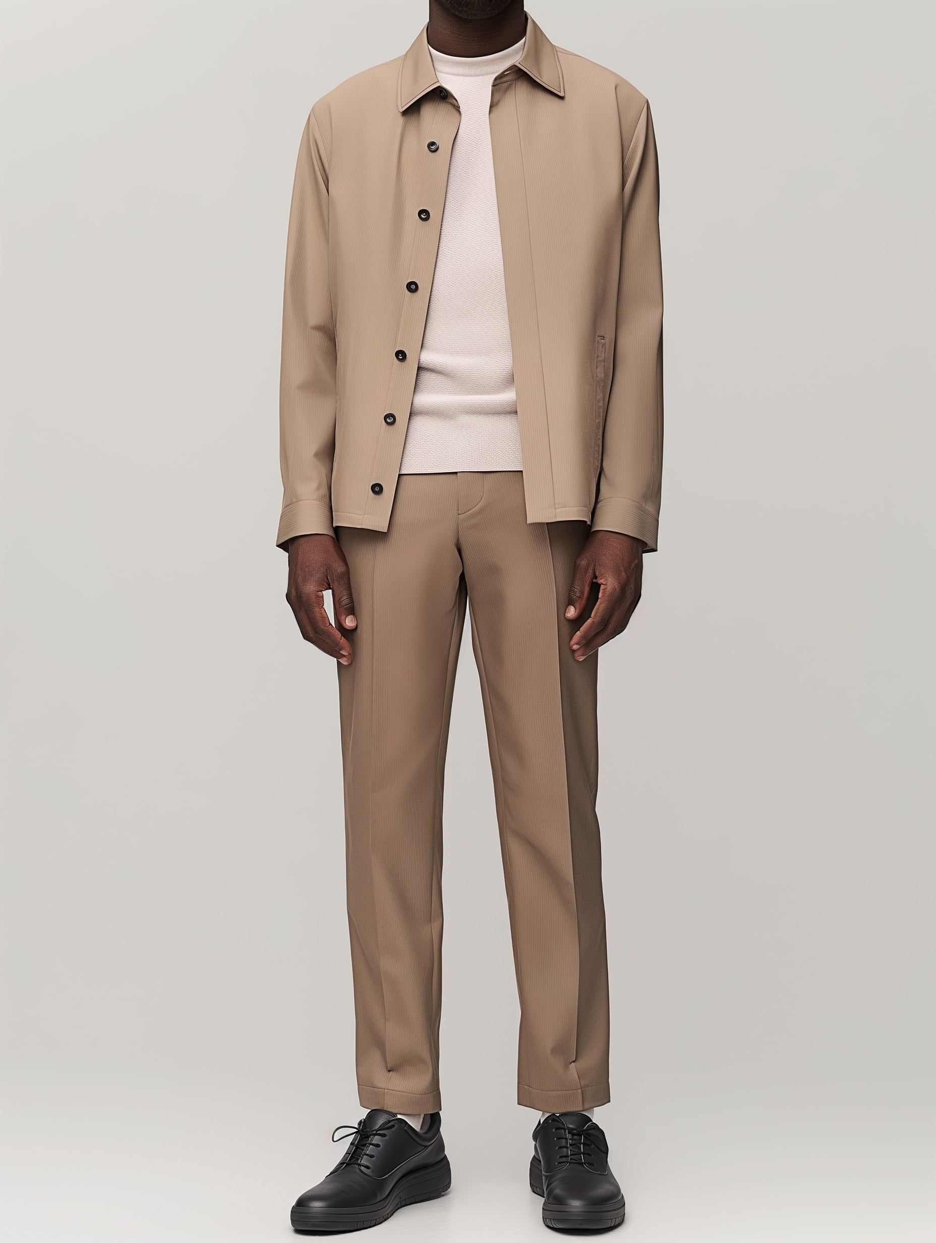 Pantalon droit texturé