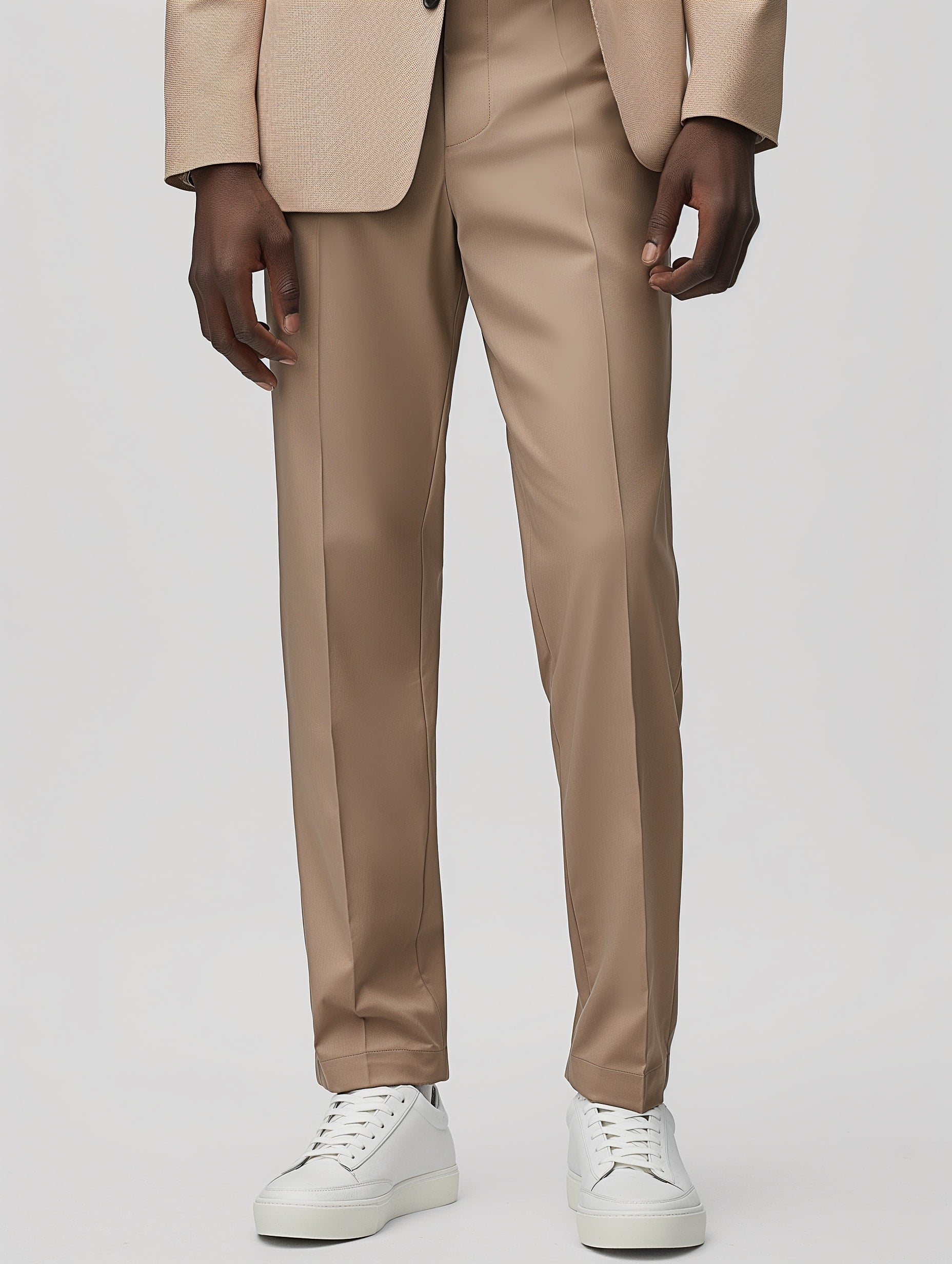 Pantalon droit texturé