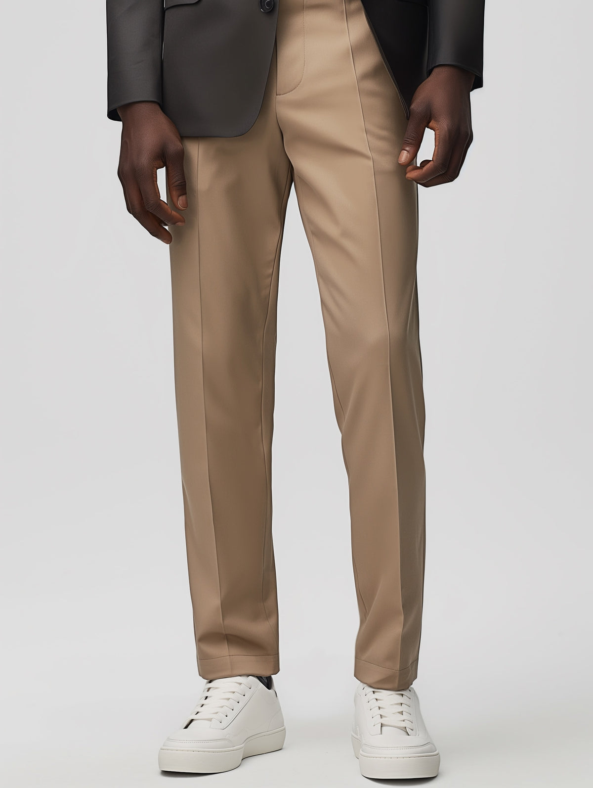 Pantalon droit texturé